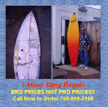 MOOSE'S ONE HOUR SURFBOARD & SUP DING REPAIR workshop